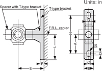 T Type Brackets/T Type Brackets with Spacer 2